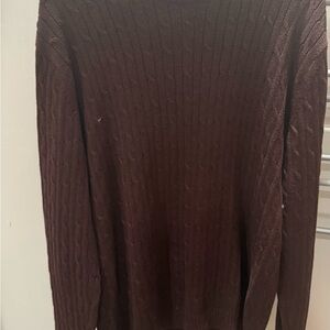 Banana Republic Men's Cable Crewneck Sweater - Brown